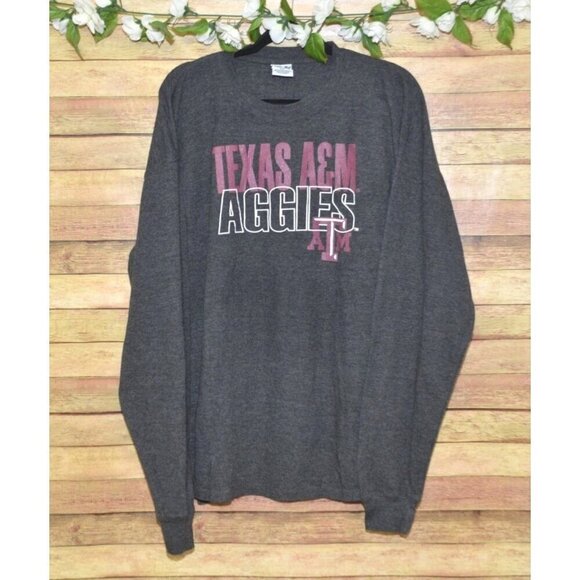Pro Ad Sports Unisex 2XL Texas A&M Aggies Gray Long Sleeve Henley Top Fanwear - Picture 1 of 6